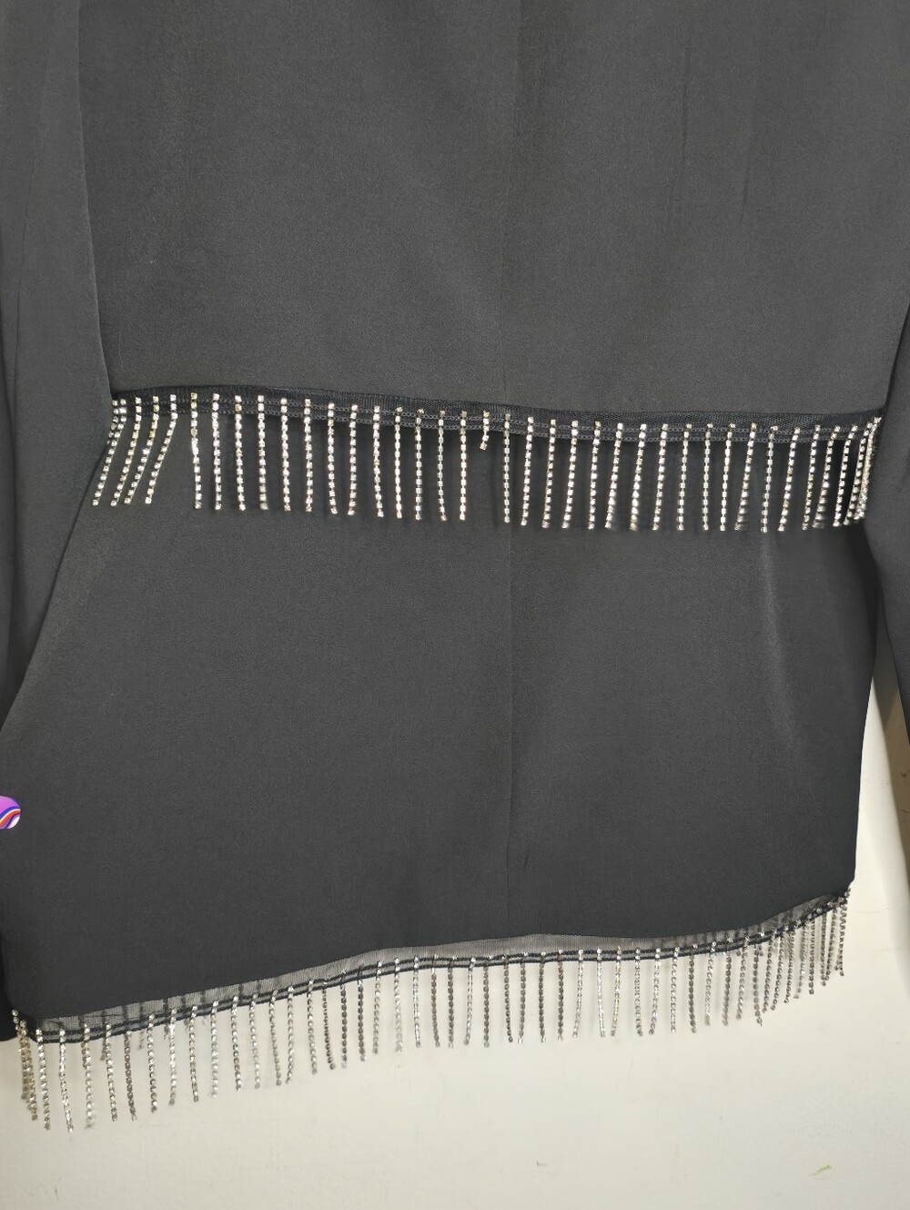 House of Harlow 1960 Rhinestone Fringe Blazer Skirt Set Women’s Size Small Y2K - Picture 5 of 16